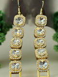 Dazzling gold long earrings (clearance)