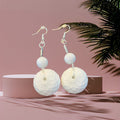 WHITE STRING EARRINGS (CLEARANCE)