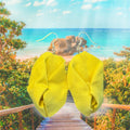 YELLOW CLOTH EARRINGS(CLEARANCE)