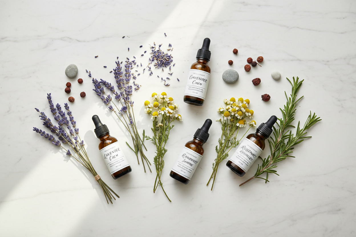 Bright Herb Flatlay